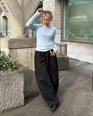 Wide cotton pants