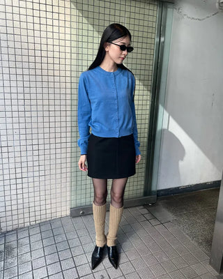 Colored long-sleeved cardigan
