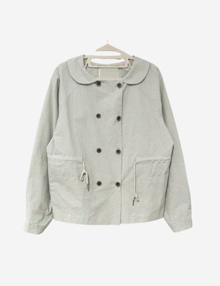 Collared double-breasted military jacket