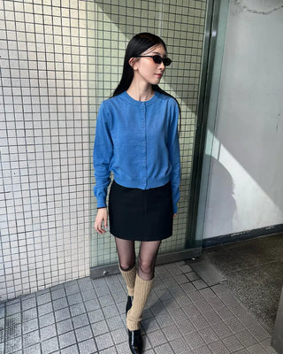 Colored long-sleeved cardigan