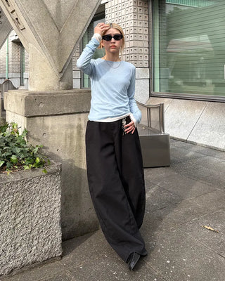 Wide cotton pants