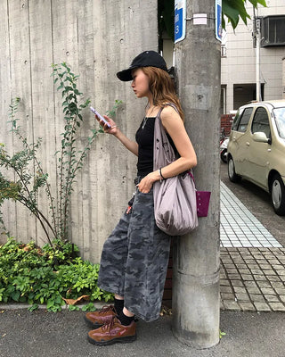 Eyelet Round Nylon Bag