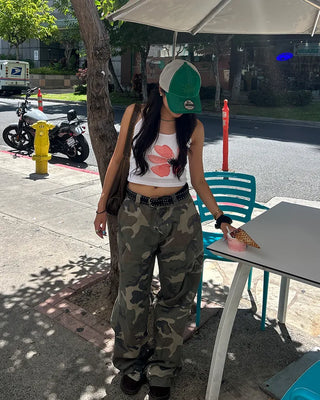Flower Paint Halter Neck Camisole