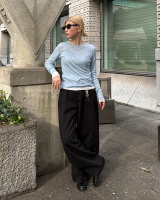 Wide cotton pants