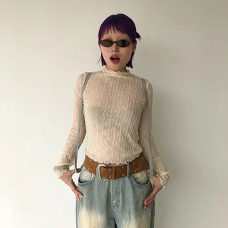Wide suede point belt