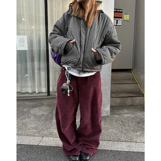 Corduroy wide-leg pants