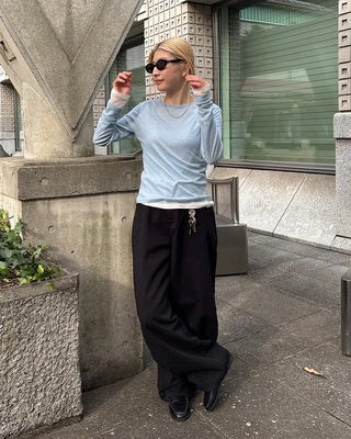 Wide cotton pants