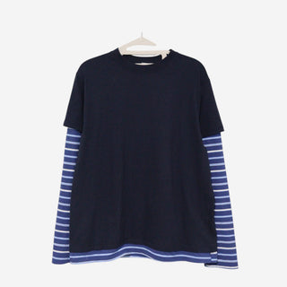 Layered striped T-shirt