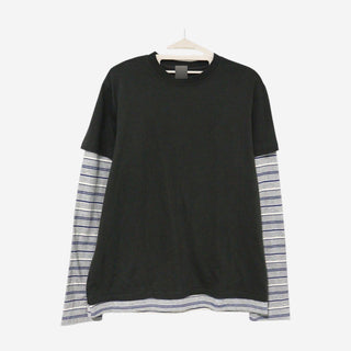 Layered striped T-shirt