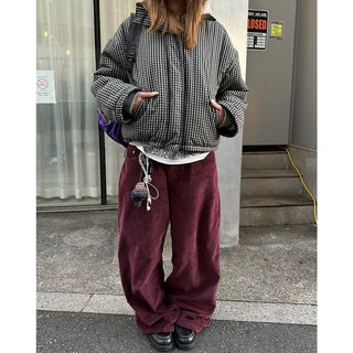 Corduroy wide-leg pants