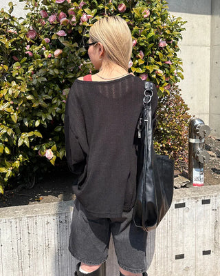 U-neck ribbed tank top