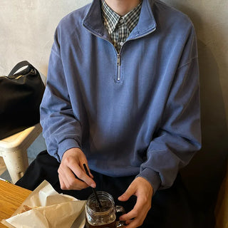 Pigmented Half-Zip Sweatshirt