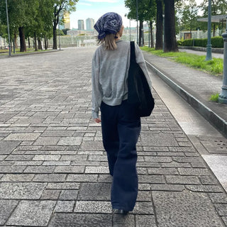 Cotton wide-leg pants