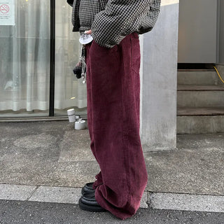 Corduroy wide-leg pants