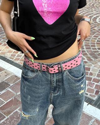 Star Studded Double Eyelet Belt