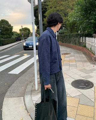 Tweed collar jacket