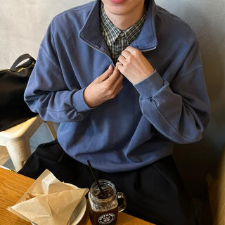 Pigmented Half-Zip Sweatshirt