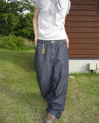 Summer Rigid Wide Denim Pants