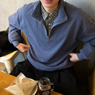 Pigmented Half-Zip Sweatshirt