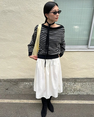 Suede Shirring Long Boots