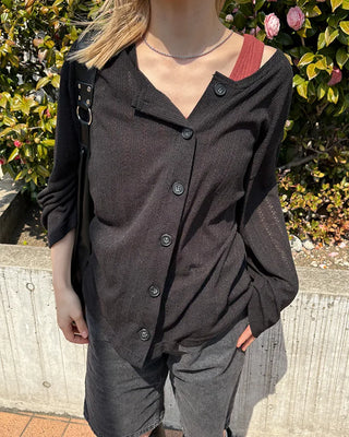 U-neck ribbed tank top