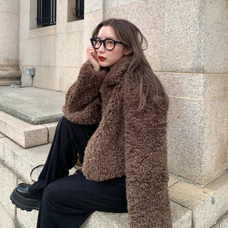 Boucle High-Neck Jacket