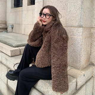 Boucle High-Neck Jacket