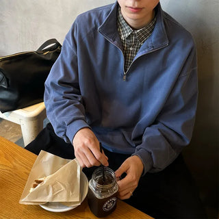 Pigmented Half-Zip Sweatshirt