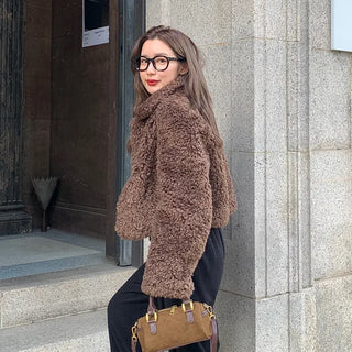 Boucle High-Neck Jacket