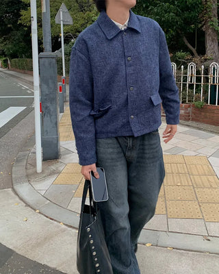 Tweed collar jacket