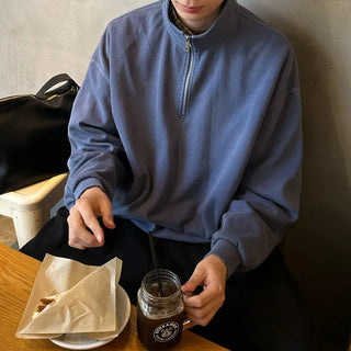 Pigmented Half-Zip Sweatshirt