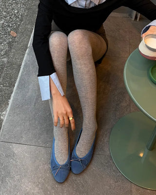 Ribbed simple tights