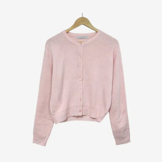 Crew neck knit cardigan