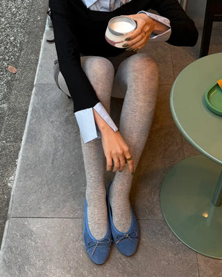 Ribbed simple tights