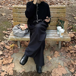 Oversized boucle color knit
