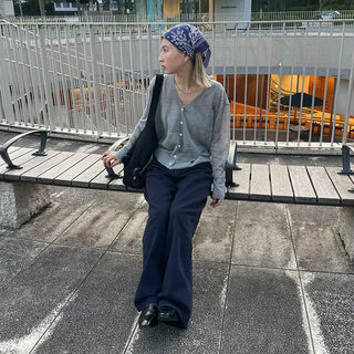 Cotton wide-leg pants