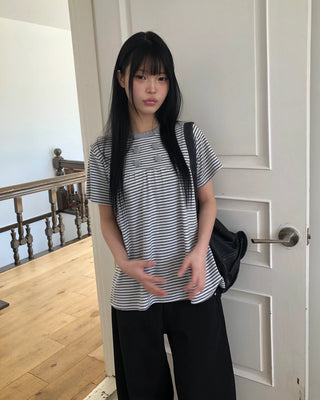Double-button T-shirt