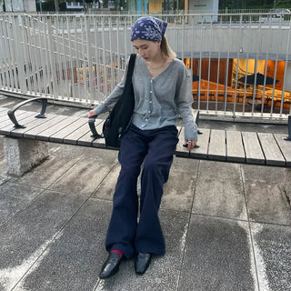 Cotton wide-leg pants
