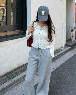 Lace sheer cardigan