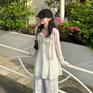 Flower Shirring Camisole Dress