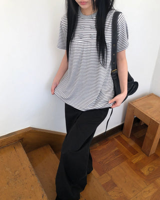 Double-button T-shirt