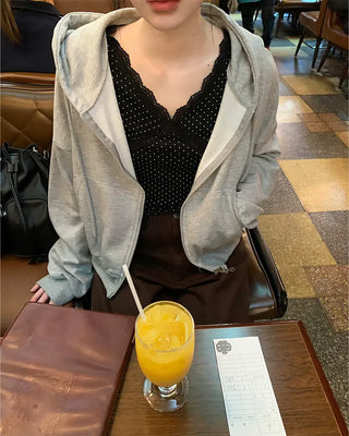 Basic Hooded Double Zip Hoodie