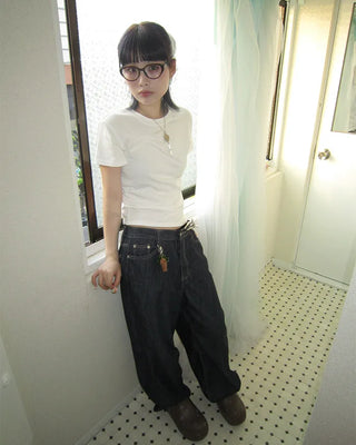 Summer Rigid Wide Denim Pants