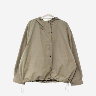Two-tone hooded blouson