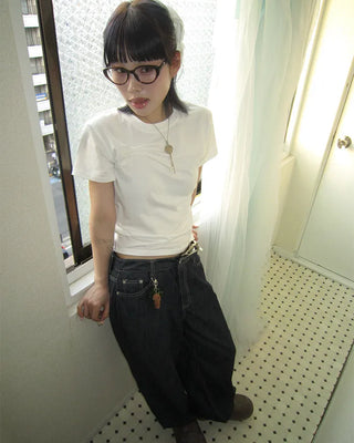 Summer Rigid Wide Denim Pants