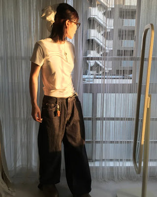 Summer Rigid Wide Denim Pants