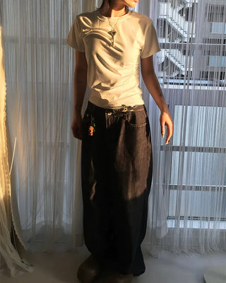 Summer Rigid Wide Denim Pants