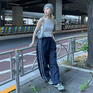 Spring Nylon Bicolor Pants