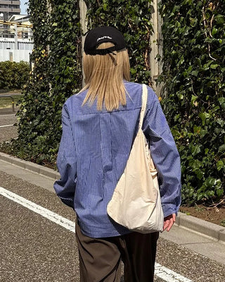 One-shoulder cotton bag