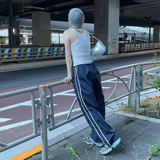 Spring Nylon Bicolor Pants